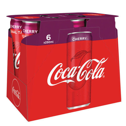 Afbeeldingen van COCA COLA CHERRY BLIK 6X25CL