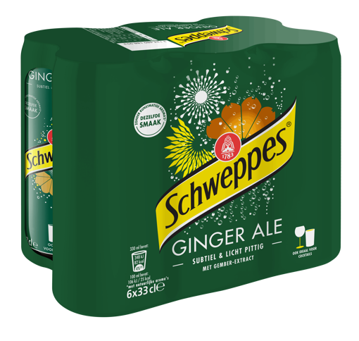 Afbeeldingen van SCHWEPPES GINGER ALE BLIK 6X33CL