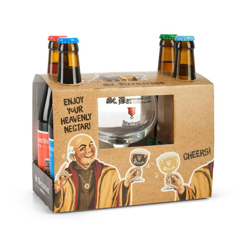 Afbeeldingen van ST. BERNARDUS GESCHENKDOOS 4X33CL + GLAS