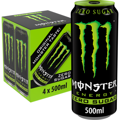 Afbeeldingen van MONSTER ENERGY ZERO SUGAR 4X50CL